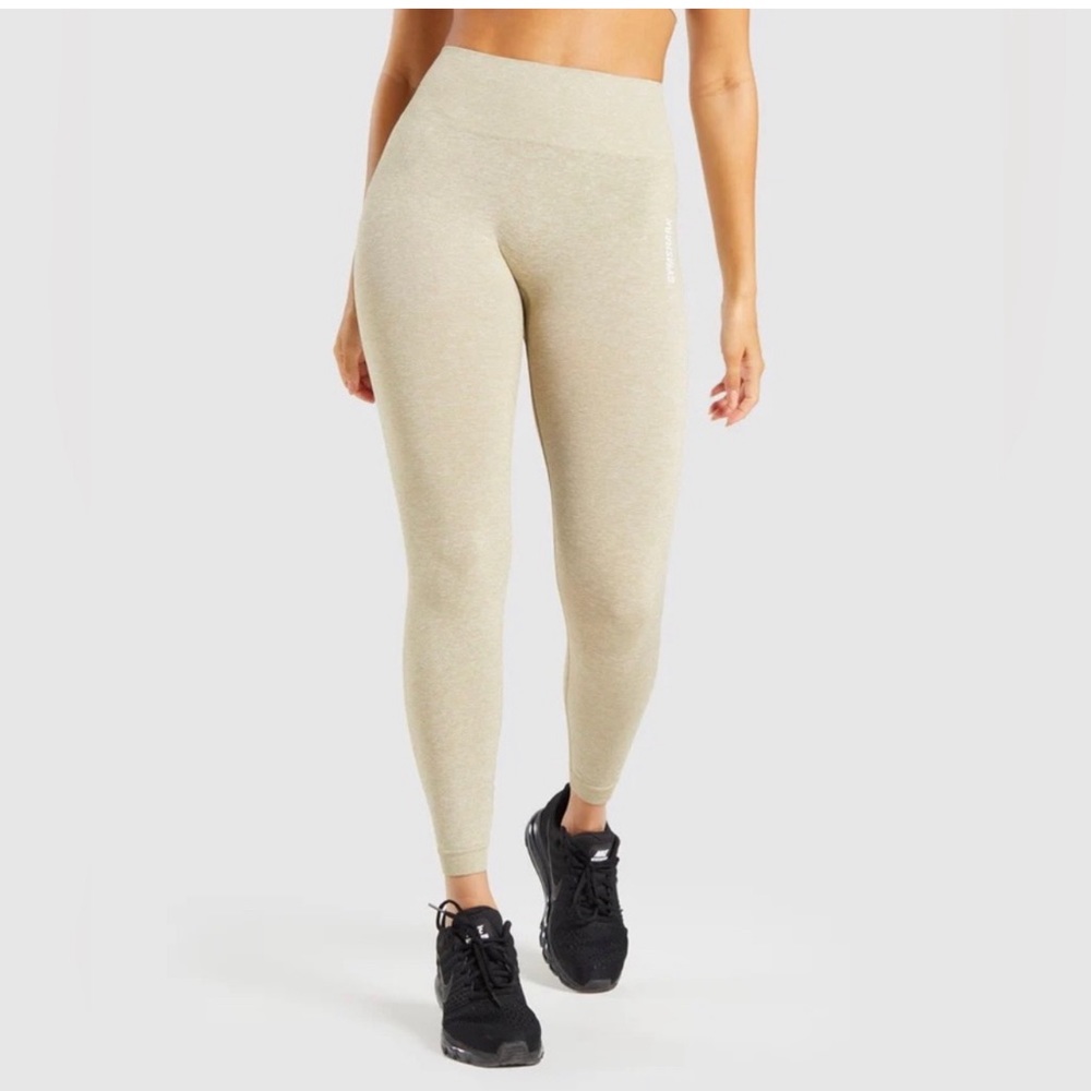 Adapt marl seamless leggings - beige